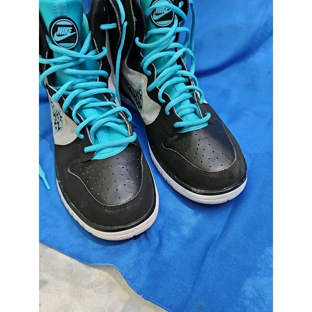 Nike Dunk Free Trainer Black Blue Turquoise Size 9.5 Men's 599466-004